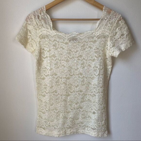Vintage Victoria secret lace floral top - Picture 1 of 10